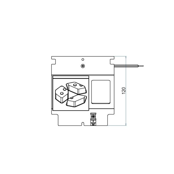 Produktbild UBD 133 139  -  Steckdoseneinsatz für 3 FLF, inkl. 1x 3xT13, weiss